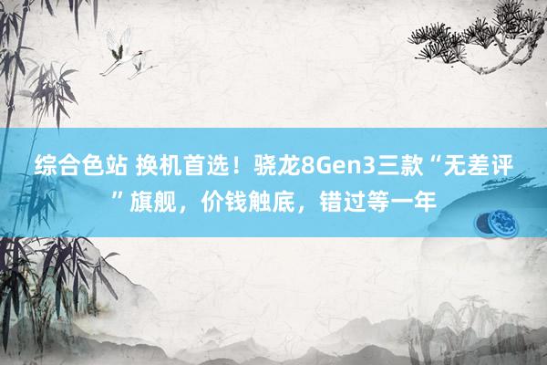 综合色站 换机首选！骁龙8Gen3三款“无差评”旗舰，价钱触底，错过等一年