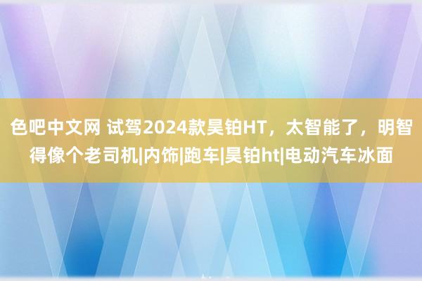 色吧中文网 试驾2024款昊铂HT，太智能了，明智得像个老司机|内饰|跑车|昊铂ht|电动汽车冰面